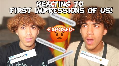 We Read Our Friends First Impressions Of Us Brutally Honest Youtube