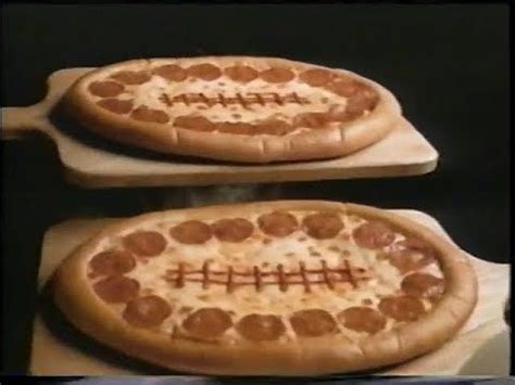 It will taste almost exactly as it did the night before: Image result for 1996 little caesars football shaped pizza ...