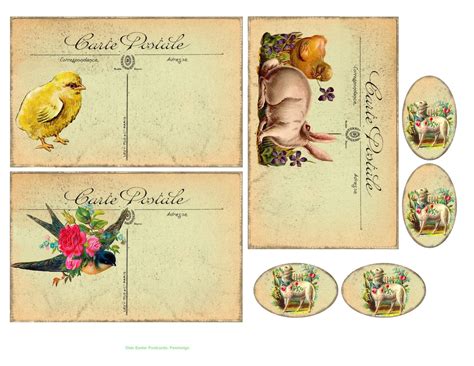 Penniwigs Free Graphics Printables Paper Fun Lore And More Vintage Style Easter Postcards