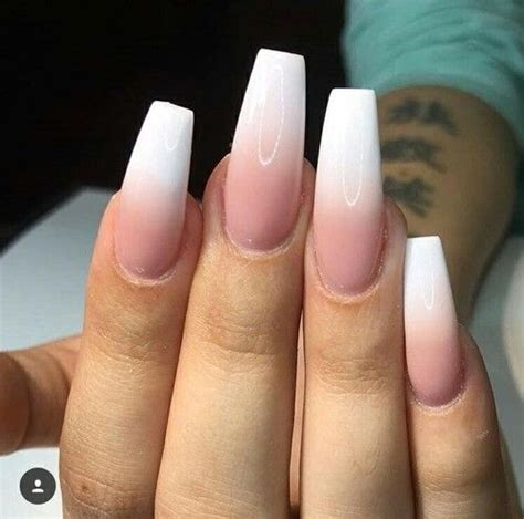 nails natural  white image ombre acrylic nails coffin nails long gorgeous nails