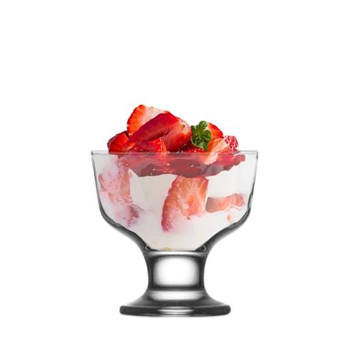 lav destina clear glass footed ice cream dessert bowls 7 ounce