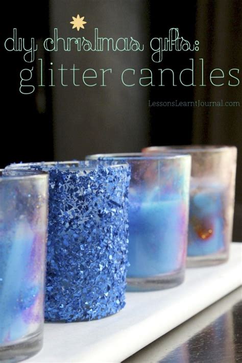 Diy Christmas Ts Glitter Candles