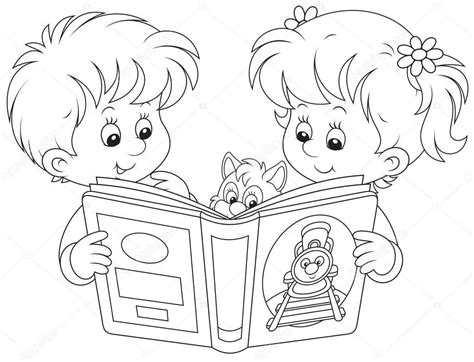 Imagens De Crianças Estudando Para Colorir