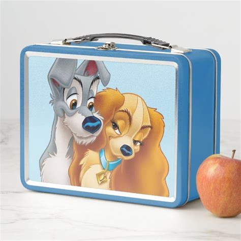 Classic Lady And The Tramp Snuggling His And Hers Metal Lunch Box