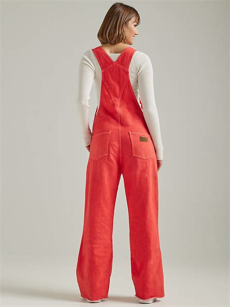 Womens Flare Red Overalls