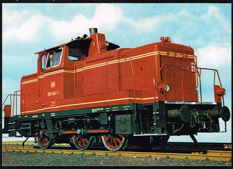 Postkarte Deutschland Diesellokomotive V 260 264-7 Rangiermaschine Solo um 1980