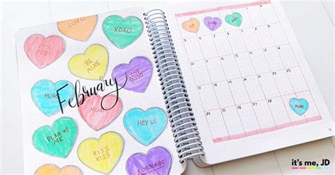February Bullet Journal Setup Plan With Me Layout Planner Spread