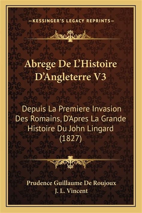 알라딘 Abrege De Lhistoire Dangleterre V3 Depuis La Premiere Invasion Des Romains Dapres La