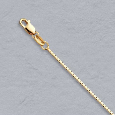 Buy 100% real white gold, yellow gold, black and rose gold 14k chains for wholesale prices at so icy jewelry. 14K Gold Mirror Box Chain 1.1mm AMB22 | USA Jewels