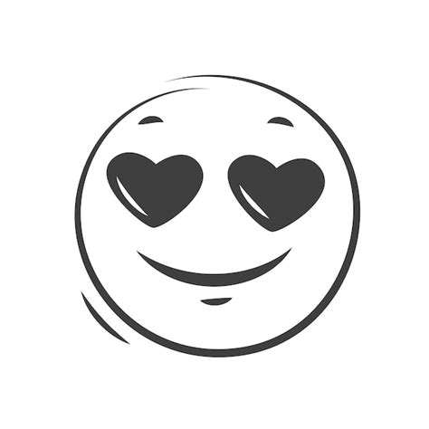 Premium Vector Emoji With Hearts Happy Smiling Emoticon Isolated On White Background