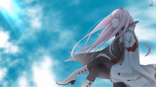 Share the best gifs now >>>. Zero Two на небесах (Darling in the Franxx) - живые обои ...