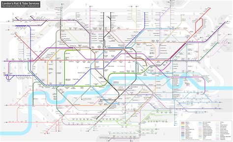 London Tube Rail Map