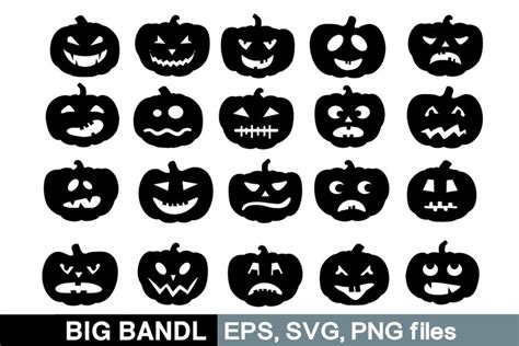 Jack O Lantern SVG Set, Halloween Pumpkin PNG (912045) | Characters