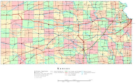 Kansas Road Map Throughout Printable Kansas Map With Cities Printable