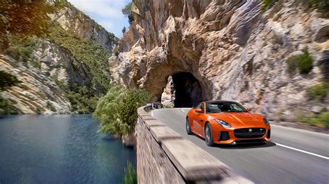 Wallpaper Jaguar F Type Svr Geneva Auto Show 2016 Roadster Orange