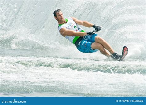 Putrajaya Waterski World Cup Men Slalom Editorial Stock Image