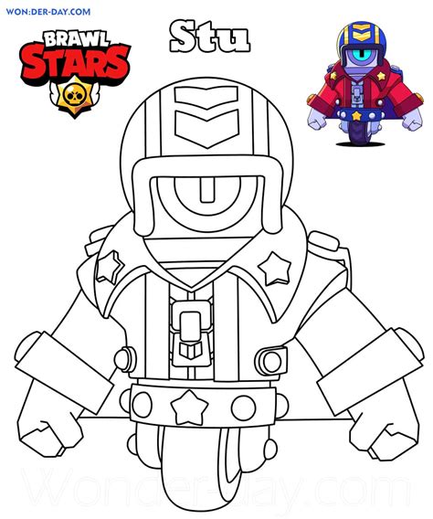 Stu Brawl Stars Coloring Pages Printable Coloring Pages