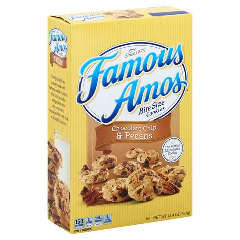 Recreate those perfectly tasty famous amos chocolate chip cookies with this copycat recipe from todd wilbur. Famous Amos Chocolate Chip & Pecan Bite Size Cookies ...