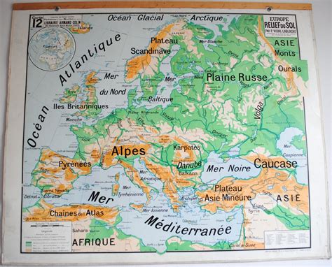 Carte Europe Carte Du Relief Du Continent Europeen
