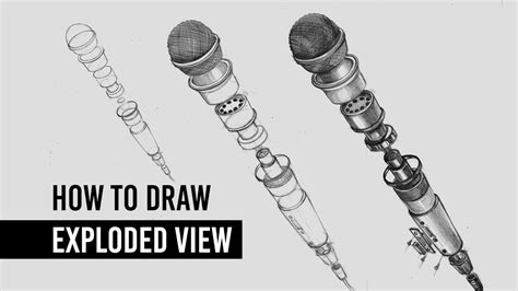 How To Draw Exploded View Youtube