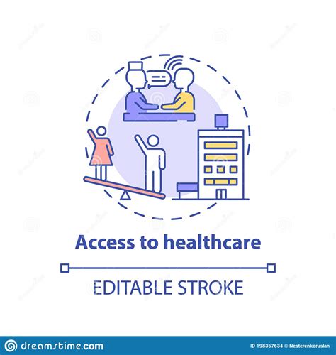 Access To Healthcare Concept Icon Stock Vector Illustration Of