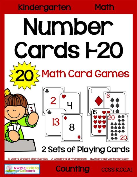 These Number Cards 1 20 Come In A Playing Card Format There Are Near