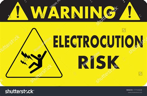 Electrocution Risk Warning Symbol Banner Sign Royalty Free Stock
