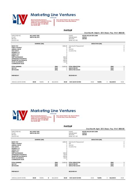 Format slip gaji direkturexcel / format slip gaji : Contoh Slip Gaji Malaysia Excel - Contoh Surat