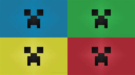 Minecraft Logo Wallpaper Creeper