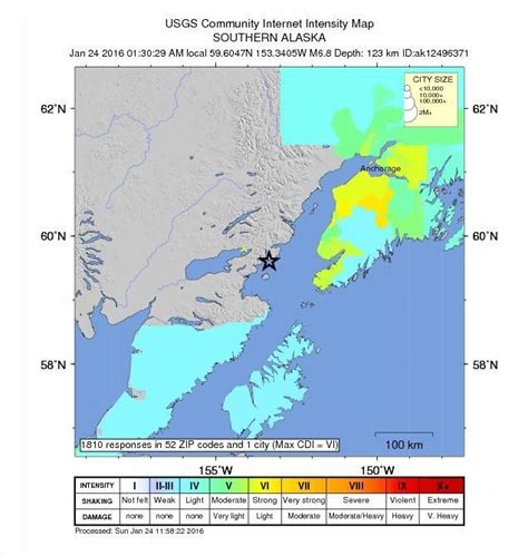 A damaging magnitude 7.1 earthquake occurred at 1:30am sunday, 60 miles west of homer. Update: 7.1-magnitude earthquake hits Alaska, thousands ...