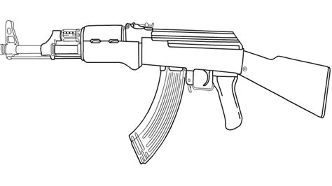 How To Draw An Assault Rifle Gun Ii Easily Step By Step Youtube