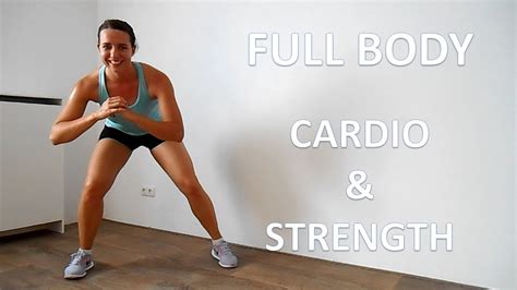 Minute Full Body Cardio Strength Workout No Equipment At Home Cardio Workout YouTube
