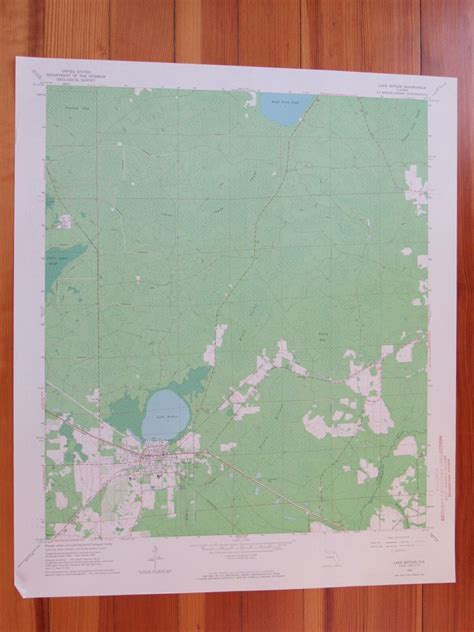 Lake Butler Florida 1967 Original Vintage USGS Topo Map: (1967) Map