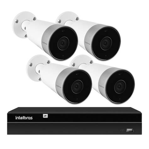Kit 4 Câmeras Externas Wi Fi Mibo Full Hd 1080p Im5 Intelbras 1 Nvr