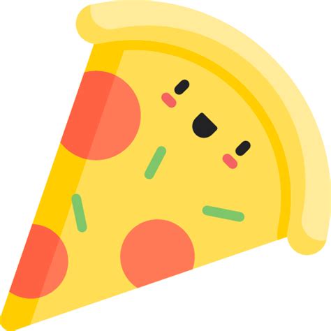 Pizza Kawaii Flat Icon