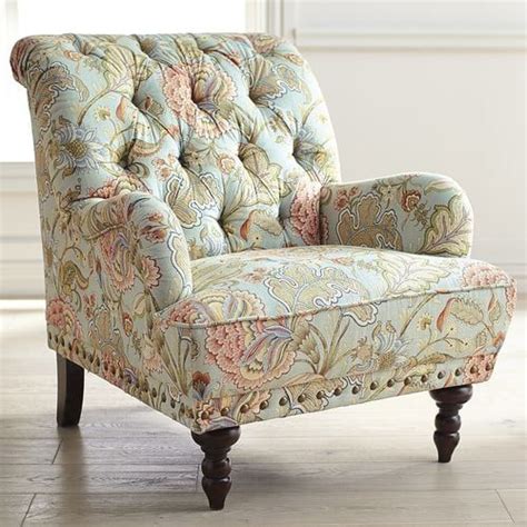 Now you can decorate your living room with blooming floral patterns. Blue Floral Armchair | Floral armchair, Furniture, Armchair