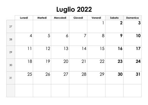 Calendario Luglio 2022 Calendariosu