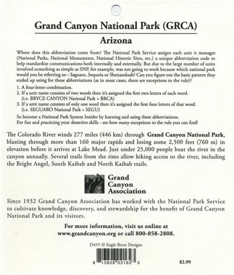 Grand Canyon National Park Triple Decal Grand Canyon Conservancy Store