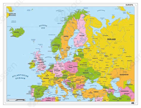 Europa Kaart Met Landen En Hoofdsteden Kaart