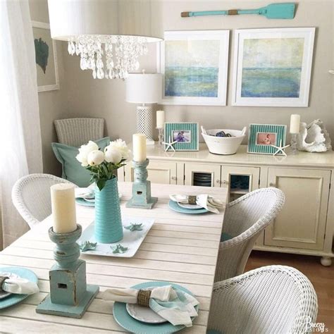 Create a coastal living room with the different colors, decor, and special touches found in these beach houses. 47 Stunning Coastal Kitchen Decorating Table Design ...