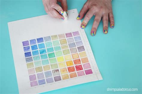How To Make A Watercolor Chart Diy Watercolor Painting Paint Charts