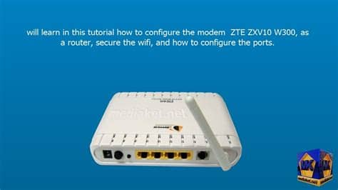 Enter the username & password, hit enter and now you should see the. Modem ZTE ZXV10 W300, configuration as a Router ,wireless ...