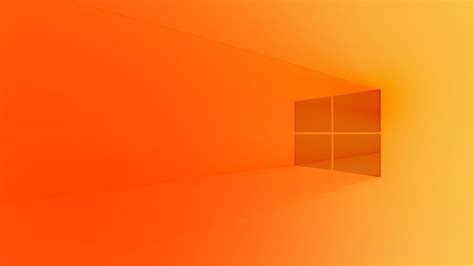 Windows 10 Orange Background Windows 10 With High Resolution For