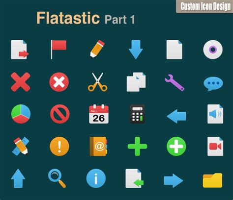 Flatastic Icon Set Part 1 By Customicondesign On Deviantart