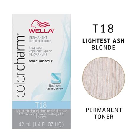 Buy Wella Color Charm Permanent Liquid Hair Toner T18 LIGHTEST ASH