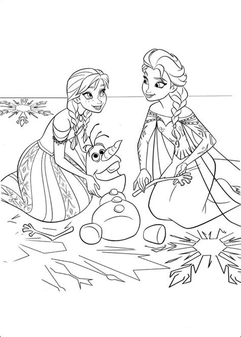 Dibujos de los personajes de Frozen para pintar | Colorear imágenes