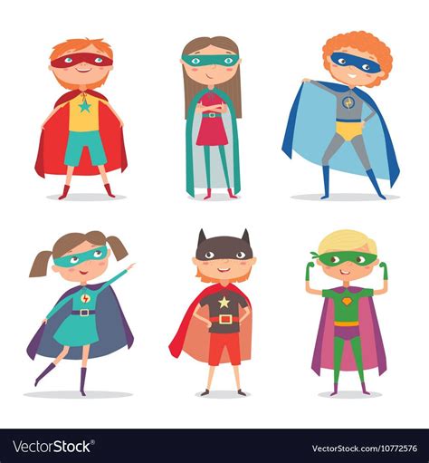 Superhero Kids Boys And Girls Super Kids Cartoon Download A Free