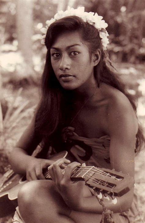 Tahiti Wahine Vintage Portraits Portrait Classic Girl