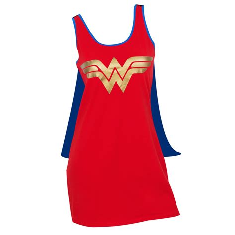 Wonder Woman Womens Red Caped Costume Dress