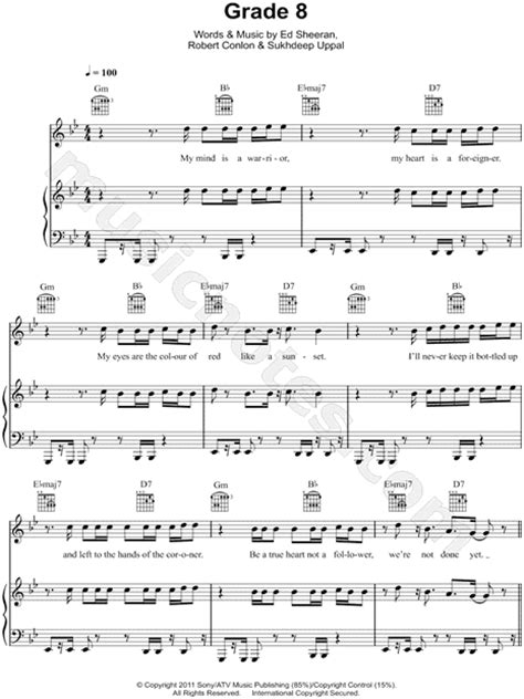 From the day you start to learn piano, you are a pianist. Ed Sheeran "Grade 8" Sheet Music in G Minor (transposable ...